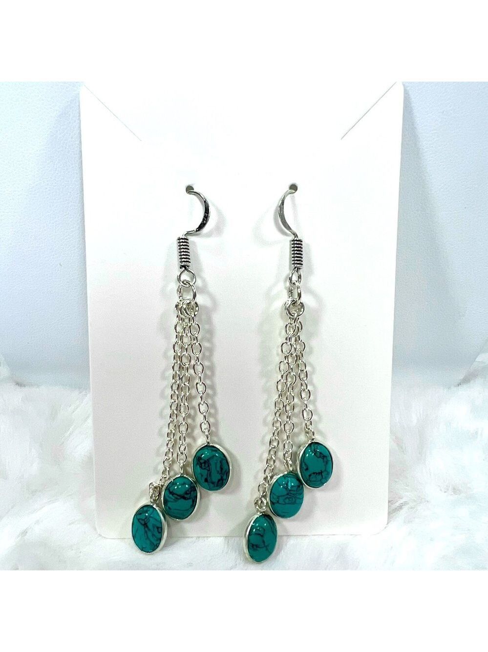 Turquoise Charms 925 Earrings